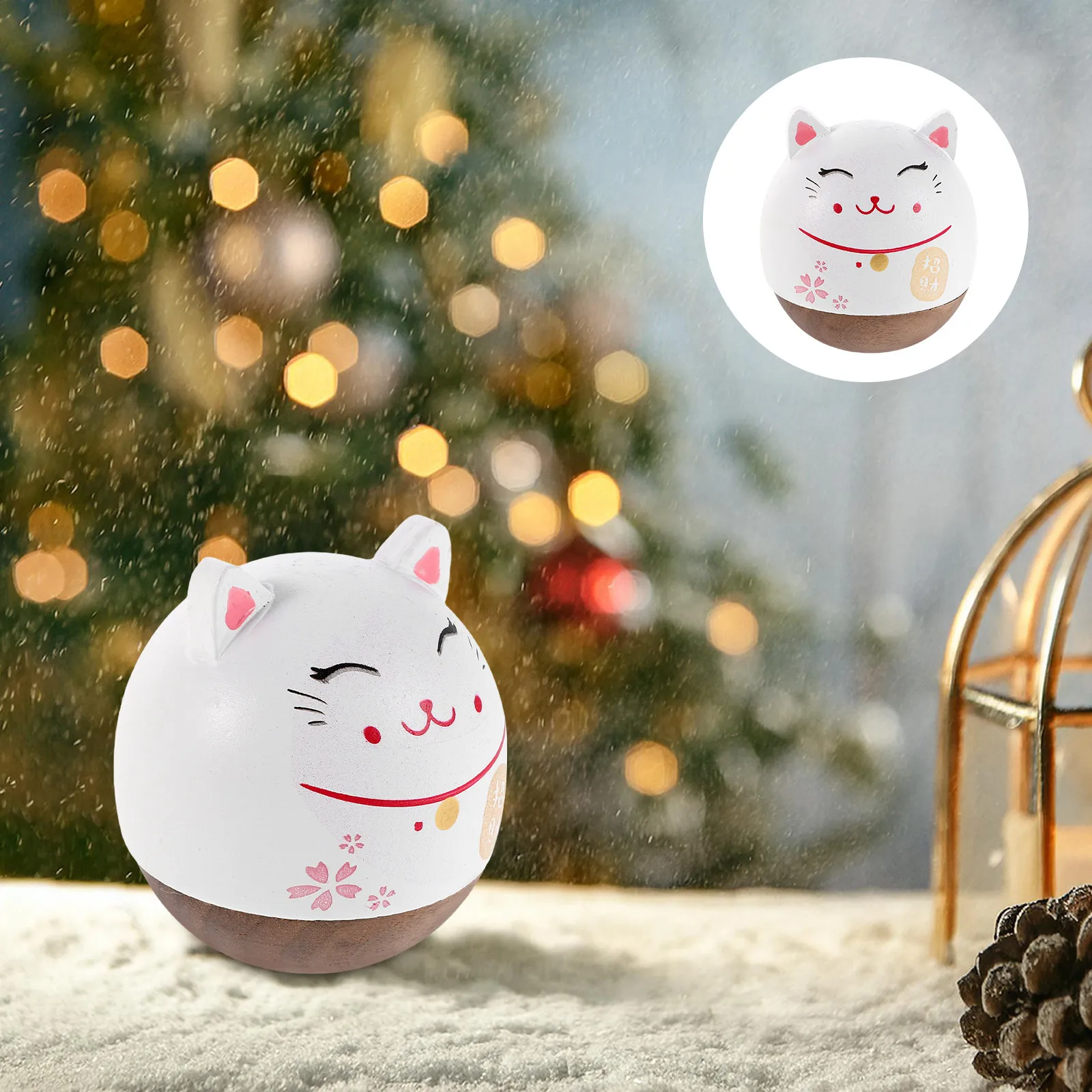 Hand Carved Wooden Kitten Tumbler Desk Decoration Creative Cat Lover Present Home Ornament for Office and Living Room
Hand Carved Wooden Kitten Tumbler Desk Decoration Creative Cat Lover Present Home Ornament for Office and Living Room