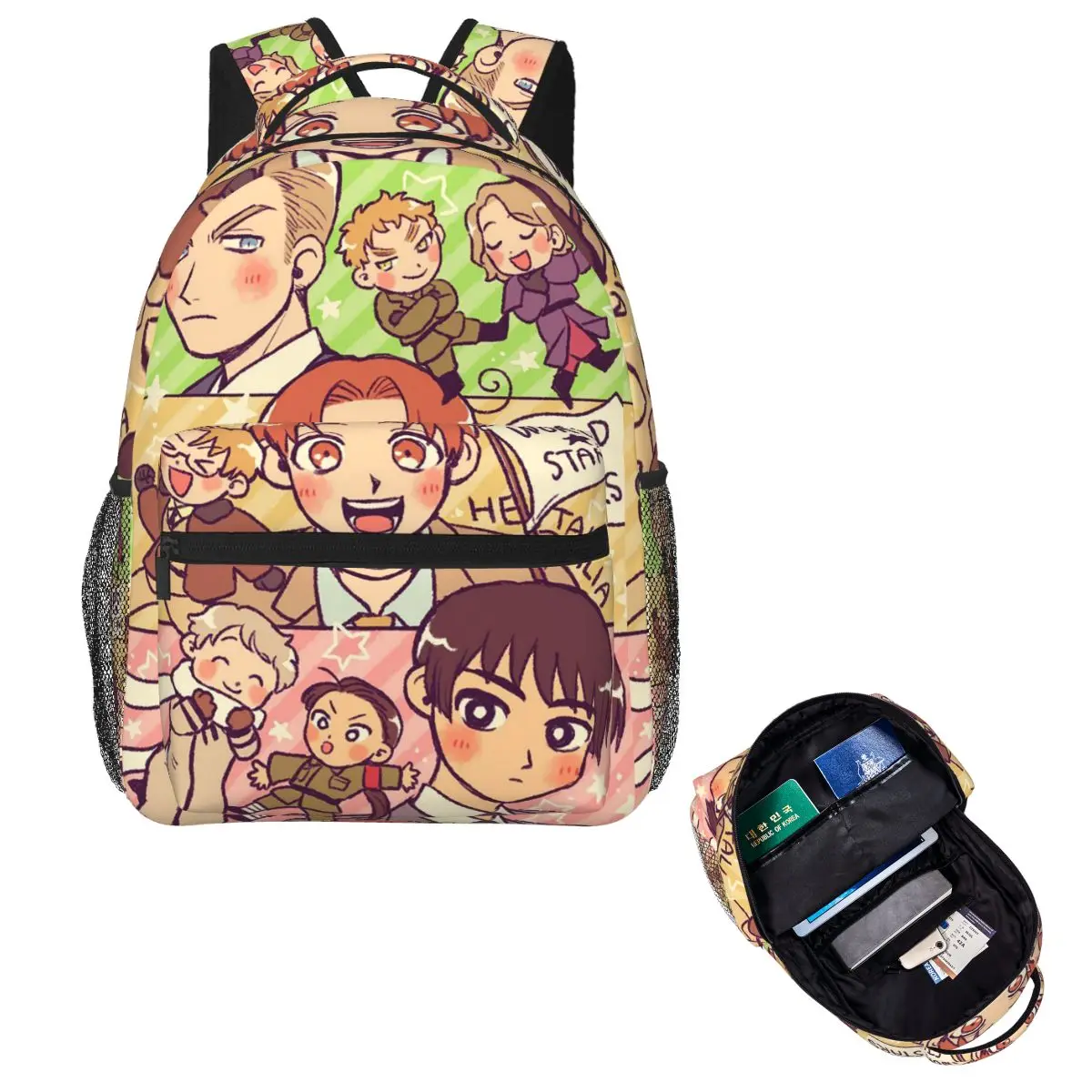 Hetalia Group World Stars Backpack Hot Sale Daypack Large Capacity Kids BookBag School Bag Shoulder Bags for Men Women
Hetalia Group World Stars Backpack Hot Sale Daypack Large Capacity Kids BookBag School Bag Shoulder Bags for Men Women