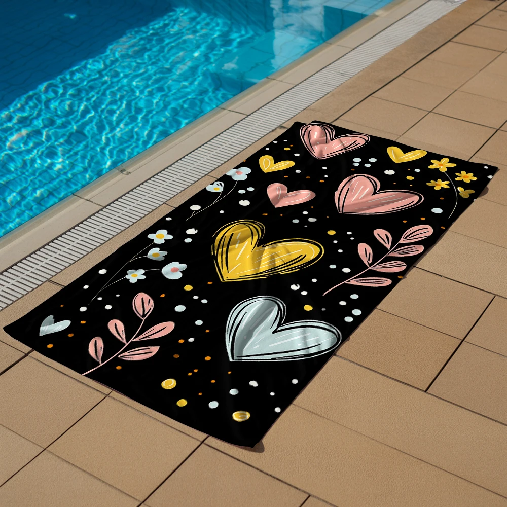 Doodle Heart Floral Microfiber Quick Dry Beach Towel Cute Cartoon Anime Absorbent Soft Bath Towel for Travel Adult Kids
Doodle Heart Floral Microfiber Quick Dry Beach Towel Cute Cartoon Anime Absorbent Soft Bath Towel for Travel Adult Kids