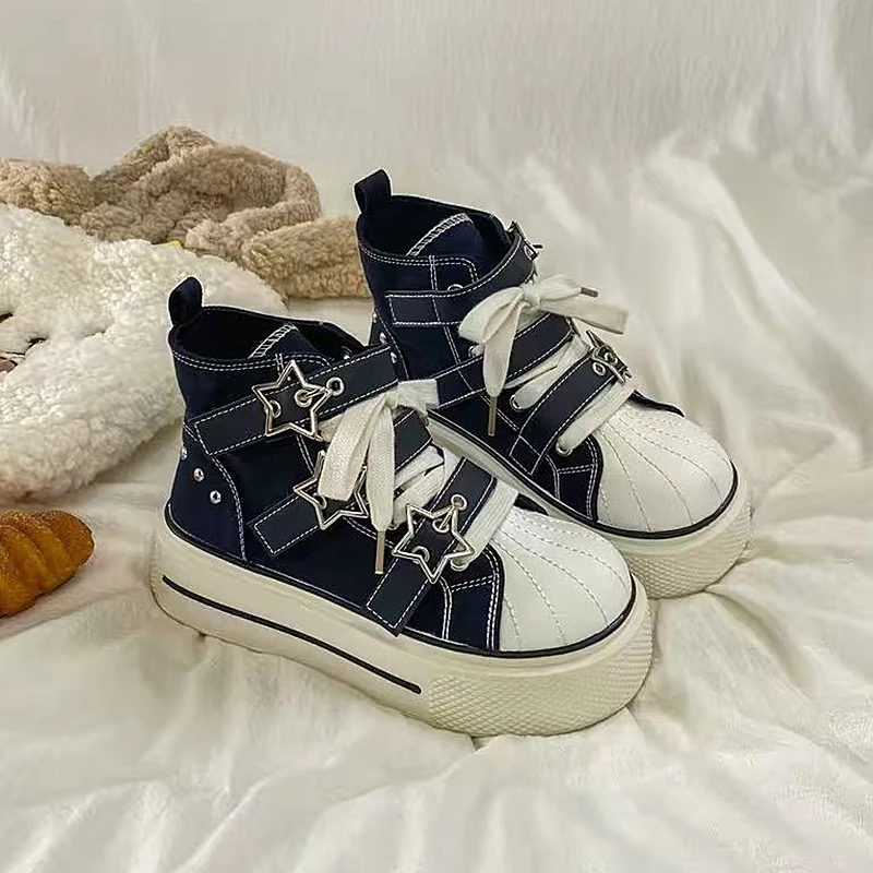 Shell Toe High-top Canvas Shoes for Girls 2026 Summer Sweet Breathable Platform Board Shoes Punk Fashion Design Zapatos Tenis
Shell Toe High-top Canvas Shoes for Girls 2026 Summer Sweet Breathable Platform Board Shoes Punk Fashion Design Zapatos Tenis
