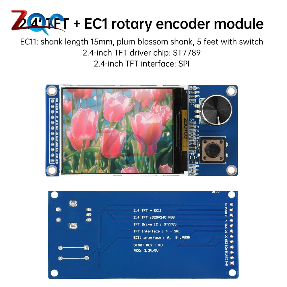 1.8/2.4 inch TFT Display Screen Combined With EC11 Rotary Encoder Combination Module SPI Interface LCD Display for arduino
1.8/2.4 inch TFT Display Screen Combined With EC11 Rotary Encoder Combination Module SPI Interface LCD Display for arduino