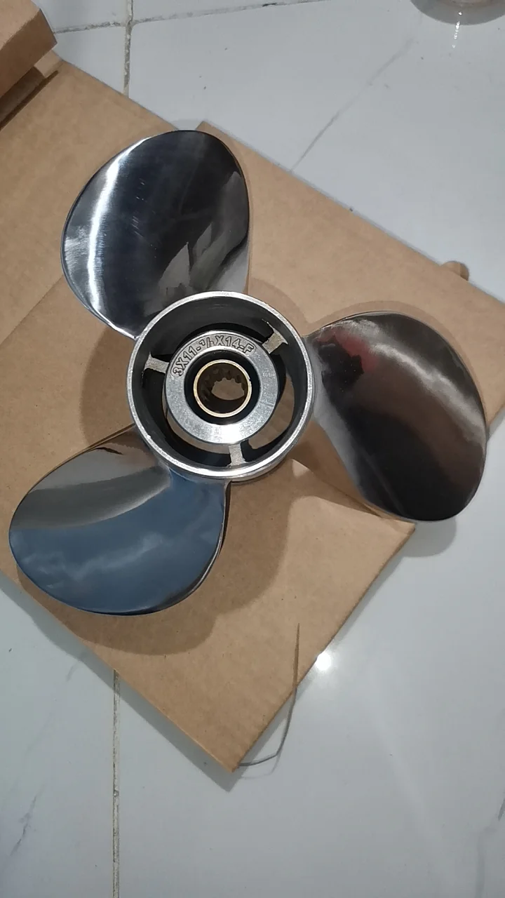 New Arrival Stainless Steel Propeller For Yamaha 2 Stroke 40HP-55HP 4 Stroke 60HP Outboard Motors 11 1/8x14 - G/ 11 1/8 x 14 - F
New Arrival Stainless Steel Propeller For Yamaha 2 Stroke 40HP-55HP 4 Stroke 60HP Outboard Motors 11 1/8x14 - G/ 11 1/8 x 14 - F