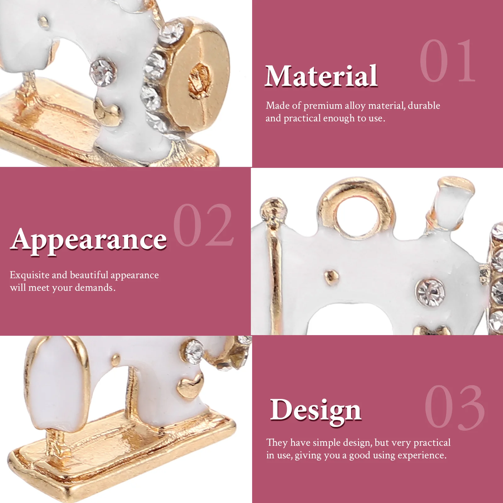 10 Pcs Retro Sewing Machine Charms Alloy Pendants for DIY Necklace Bracelet Jewelry Making Accessories Keychain Decor
10 Pcs Retro Sewing Machine Charms Alloy Pendants for DIY Necklace Bracelet Jewelry Making Accessories Keychain Decor