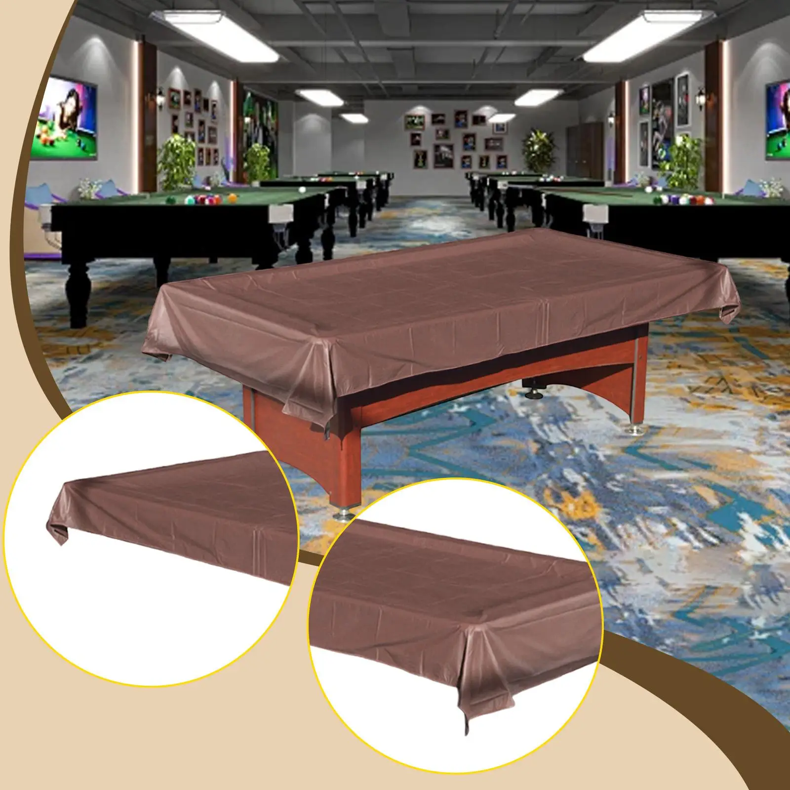 Snooker Pool Table Cover Water Resistant PVC Material Protective Tearproof Gaming Tablecloth for Billiards Entertainment Area
Snooker Pool Table Cover Water Resistant PVC Material Protective Tearproof Gaming Tablecloth for Billiards Entertainment Area