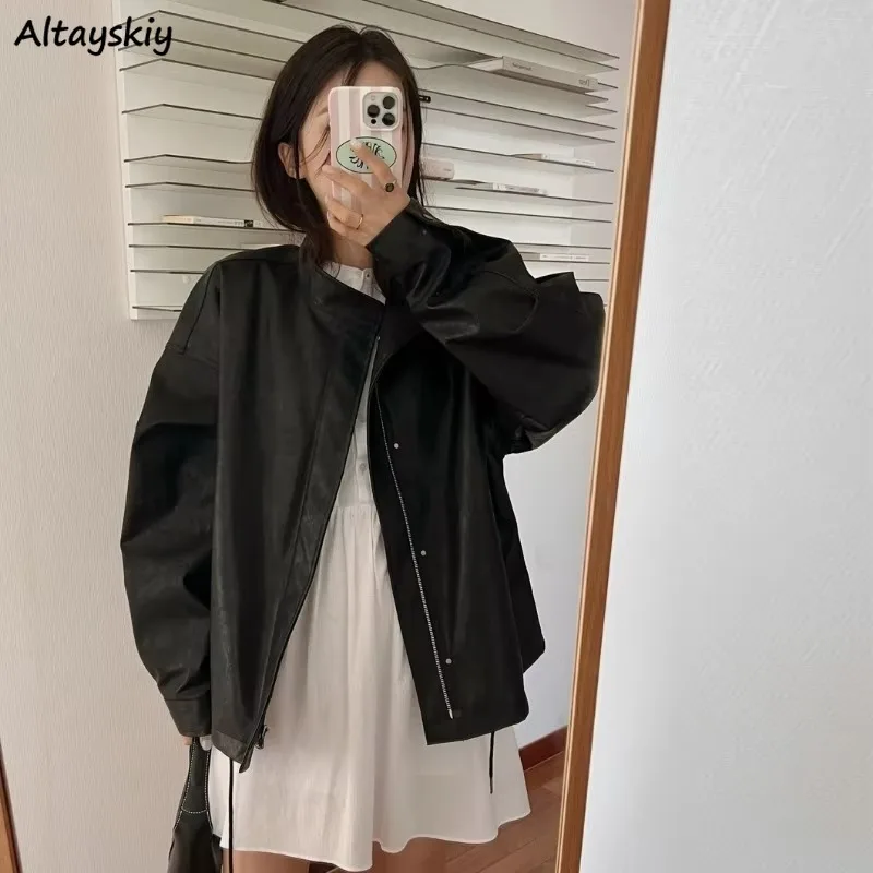 Black Leather Jackets Women American High Street Autumn Coats Casual Vintage Korean Style Outwear Motorcycle Couples Cool Ins
Black Leather Jackets Women American High Street Autumn Coats Casual Vintage Korean Style Outwear Motorcycle Couples Cool Ins