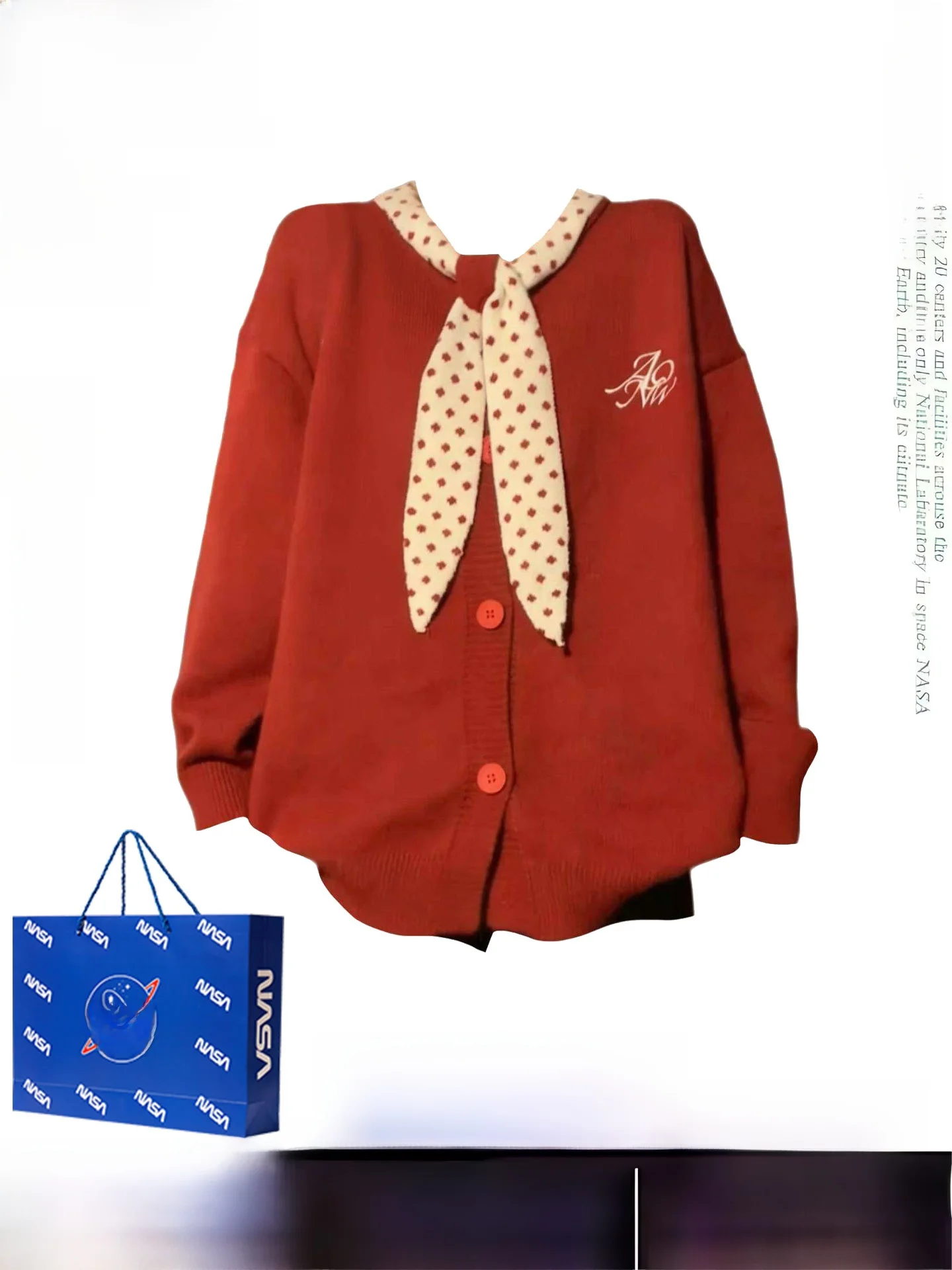 Retro Korean Polka Dot Scarf Red Knitted Open Cardigan Loose Winter New Year's Women's Sweater Long Sve round Ne Coat
Retro Korean Polka Dot Scarf Red Knitted Open Cardigan Loose Winter New Year's Women's Sweater Long Sve round Ne Coat