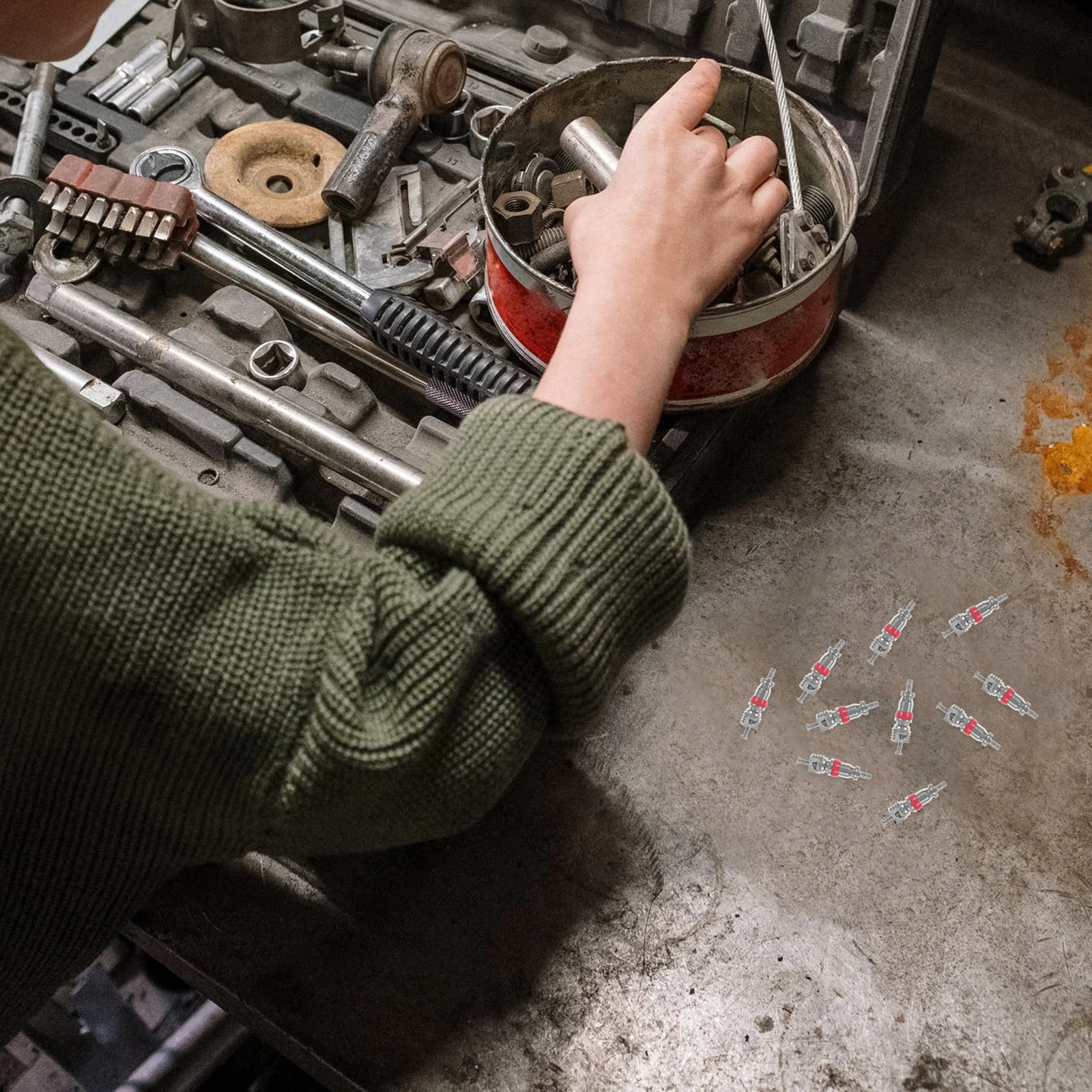 20 Pcs Tire Valve Core Spring-loaded Stem Replacement Zinc Alloy Heavy Duty DIY Part
20 Pcs Tire Valve Core Spring-loaded Stem Replacement Zinc Alloy Heavy Duty DIY Part