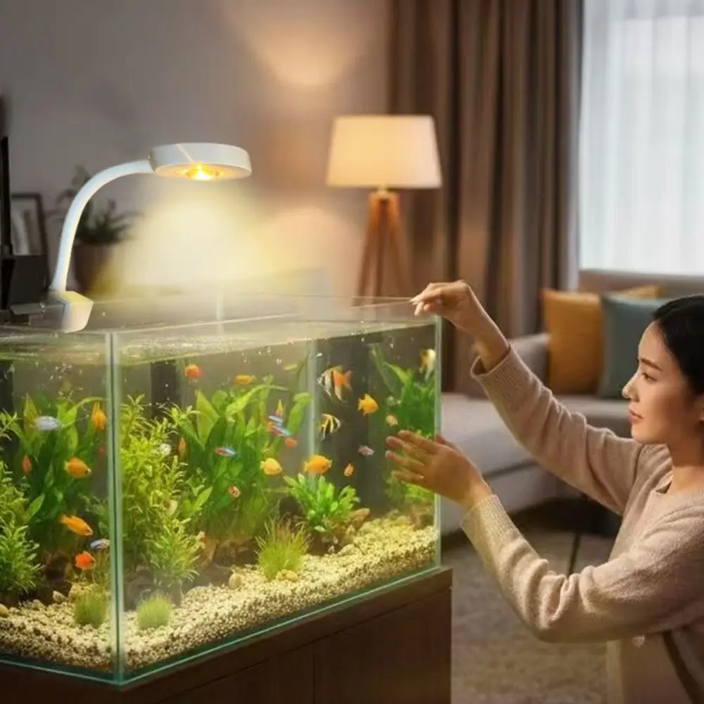 Clip-On LED Fish Tank Light Infinitely Variable Dimming Gooseneck Design Aquarium Light 3-color LED Lighting Fish Tank Lamp
Clip-On LED Fish Tank Light Infinitely Variable Dimming Gooseneck Design Aquarium Light 3-color LED Lighting Fish Tank Lamp