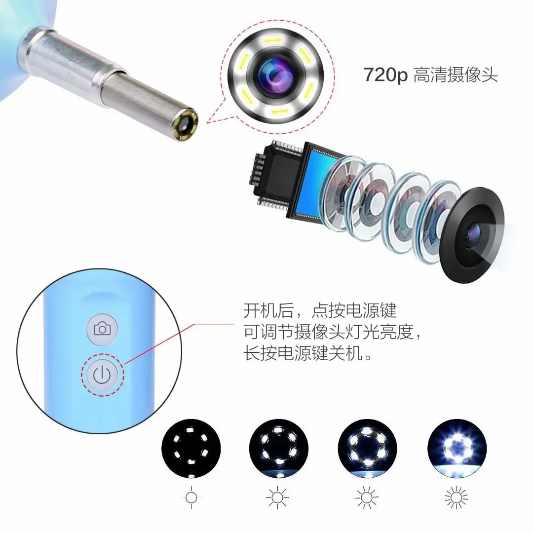 3.9mm 2MP Wireless WIFI Earpick Endoscope CMOS Borescope Earwax Remover HD Earscope Cleaner For Ear Nose Skin Check Camera
3.9mm 2MP Wireless WIFI Earpick Endoscope CMOS Borescope Earwax Remover HD Earscope Cleaner For Ear Nose Skin Check Camera