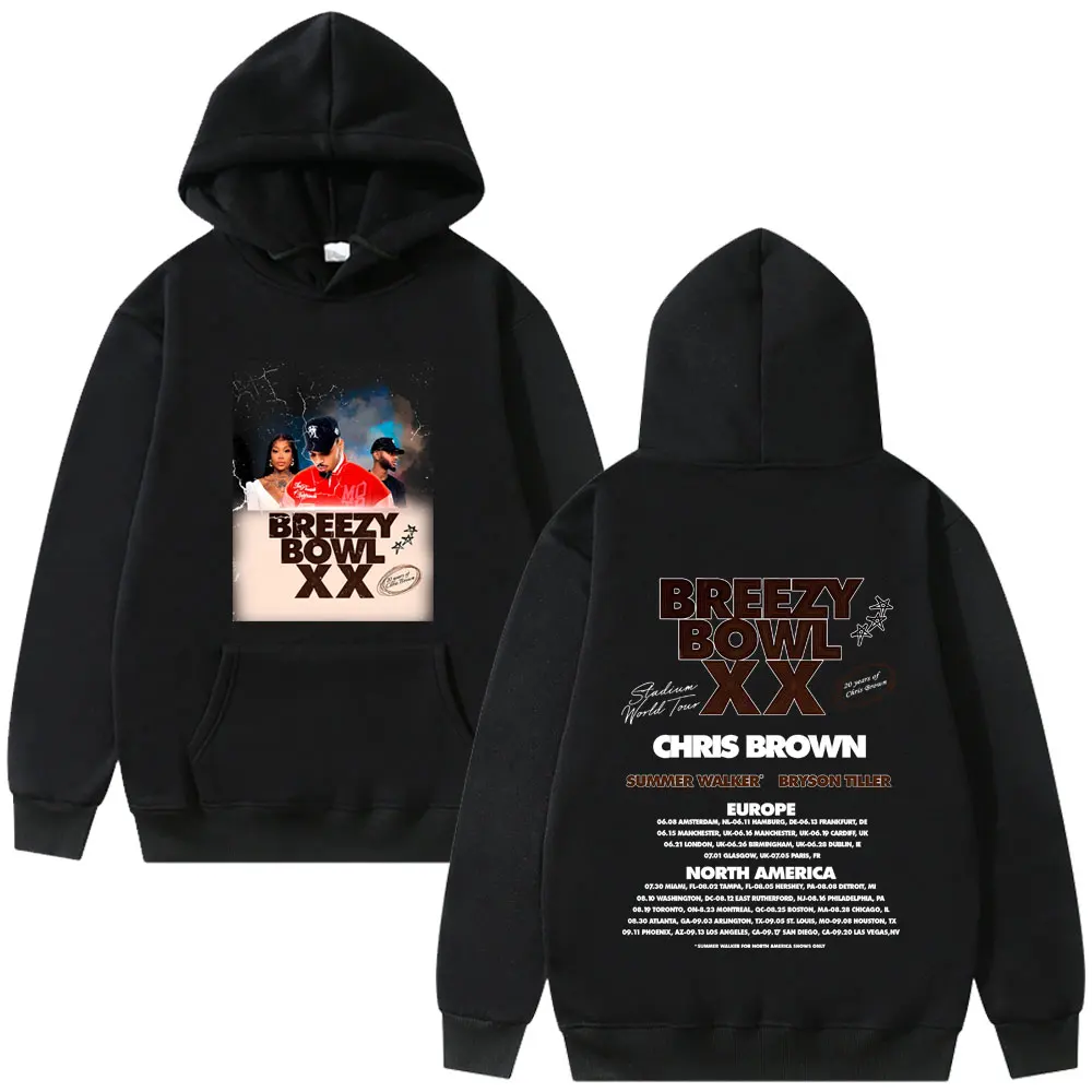 Rapper Chris Brown Breezy Bowl XX Tour 2025 Hoodie Men's Hip Hop Fashion Trend Hooded Tracksuit Male Vintage Oversized Hoodies
Rapper Chris Brown Breezy Bowl XX Tour 2025 Hoodie Men's Hip Hop Fashion Trend Hooded Tracksuit Male Vintage Oversized Hoodies
