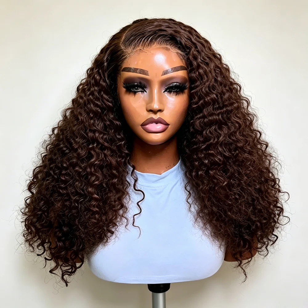 Long Brown Kinky Curly Glueless Preplucked 26 inch 180 Density Lace Front Wig For Women Natural Hairline Synthetic Baby Hair
Long Brown Kinky Curly Glueless Preplucked 26 inch 180 Density Lace Front Wig For Women Natural Hairline Synthetic Baby Hair
