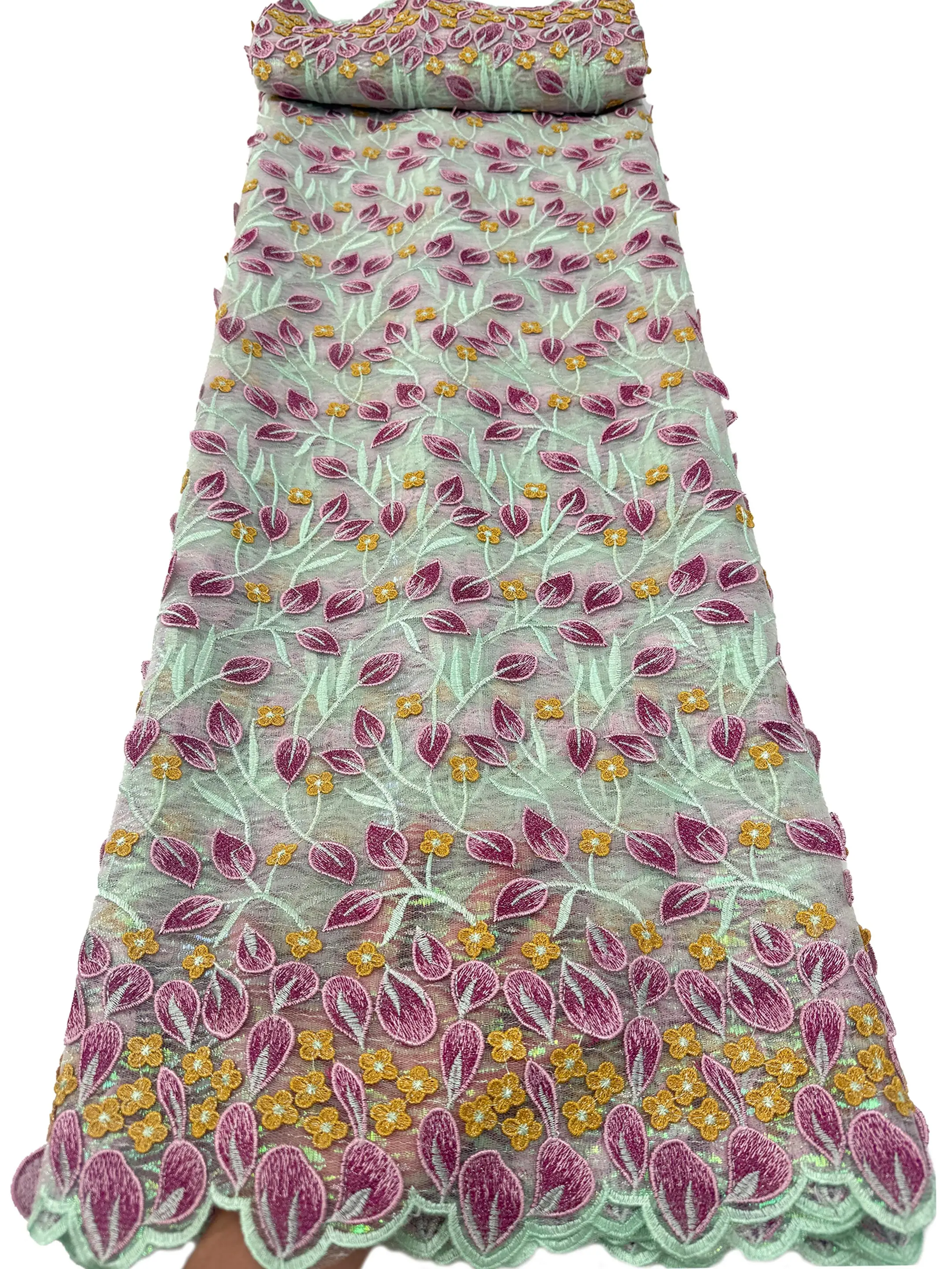French 3D flowers Tulle Net Embroidered Nigerian Luxury multicolor water soluble Lace Fabric For Women Wedding Dress Sewing
French 3D flowers Tulle Net Embroidered Nigerian Luxury multicolor water soluble Lace Fabric For Women Wedding Dress Sewing