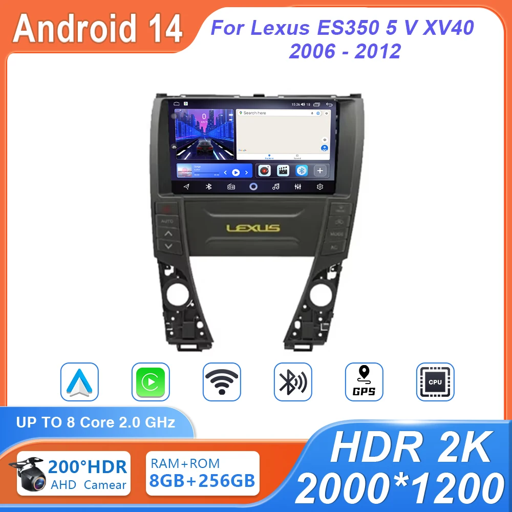Автомобильный радиоприемник Android 14 для Lexus ES350 5 V XV40 2006-2012 Мультимедийный плеер Стерео головное устройство GPS-навигация без 2din DVD Carplay
Автомобильный радиоприемник Android 14 для Lexus ES350 5 V XV40 2006-2012 Мультимедийный плеер Стерео головное устройство GPS-навигация без 2din DVD Carplay