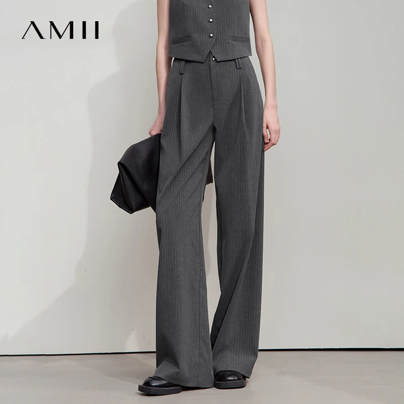 AMII Women Pants Wide-leg Casual Loose Stripes Straight Woman Trousers 2025autumn New Commuter Versatile Ladies Clothing12523089
AMII Women Pants Wide-leg Casual Loose Stripes Straight Woman Trousers 2025autumn New Commuter Versatile Ladies Clothing12523089
