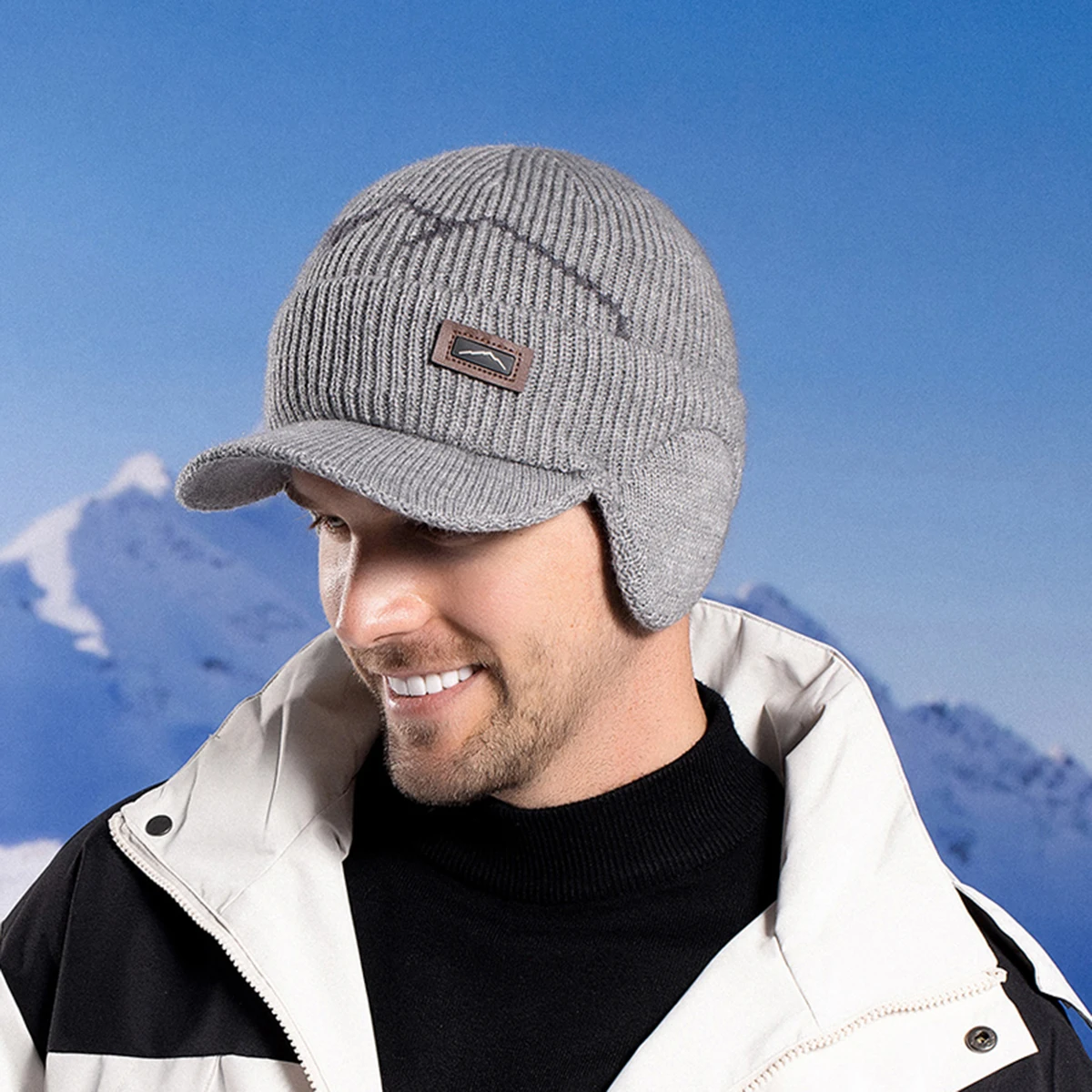 Men's Winter Visor Beanie With Earflap Warm Fleece Lined Knitted Ear Cover Brimmed Hat Sports Newsboy Cap for Outdoor Snow Cap
Men's Winter Visor Beanie With Earflap Warm Fleece Lined Knitted Ear Cover Brimmed Hat Sports Newsboy Cap for Outdoor Snow Cap
