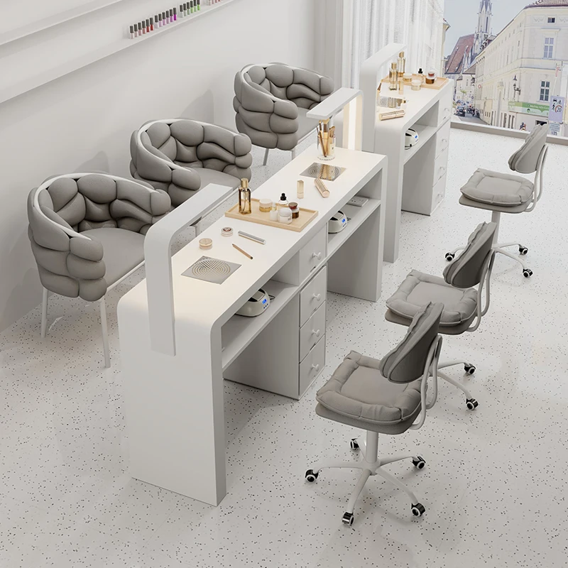 Multifunctional Cream Wind Nail Art Table And Chair Set Special Single And Double Nail Art Table With Drawer Cabinet
Multifunctional Cream Wind Nail Art Table And Chair Set Special Single And Double Nail Art Table With Drawer Cabinet