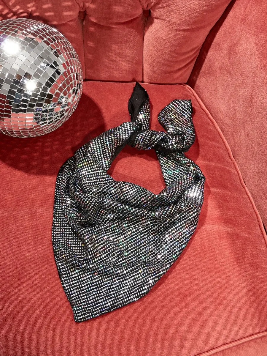 Rhinestone Embellished Sparkly Scarf For Women Party Accessory
Rhinestone Embellished Sparkly Scarf For Women Party Accessory