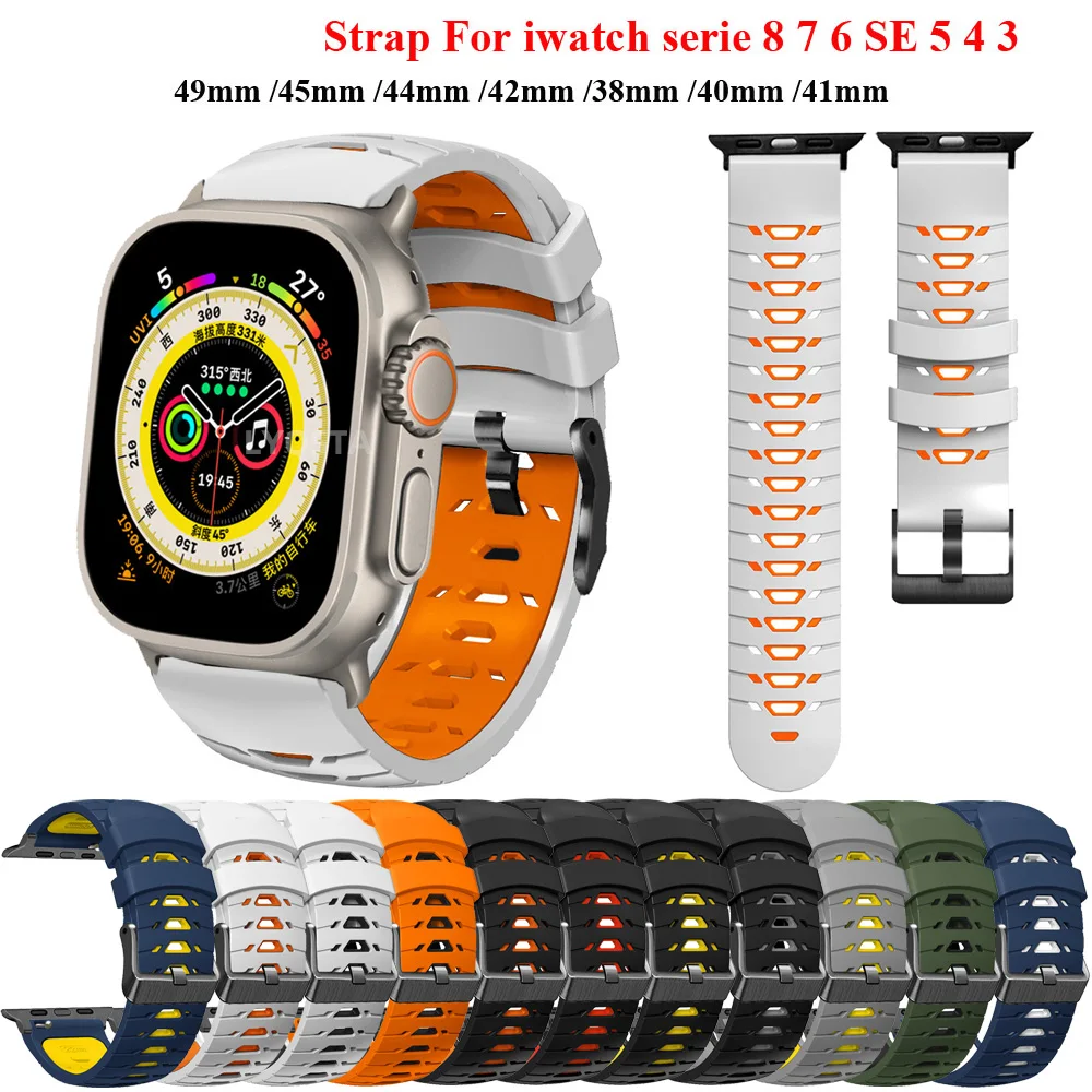 Мягкий силиконовый ремешок для Apple Watch Band Ultra 2, спортивный браслет для iWatch Serise 5 6 7 8 9, 49 мм 44 мм 45 мм 42 мм 41 мм 42 мм
Мягкий силиконовый ремешок для Apple Watch Band Ultra 2, спортивный браслет для iWatch Serise 5 6 7 8 9, 49 мм 44 мм 45 мм 42 мм 41 мм 42 мм