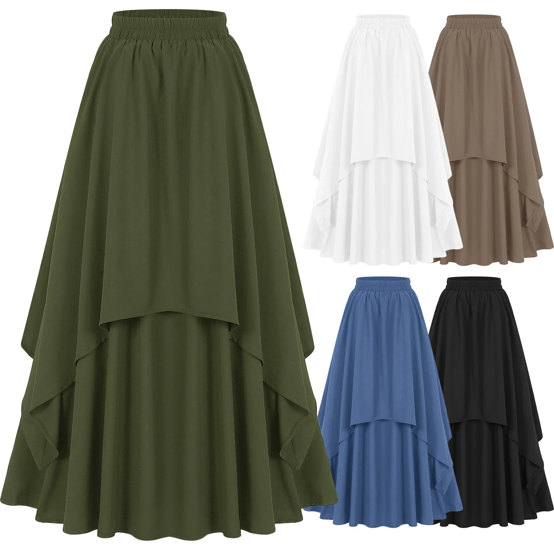 Vintage Victorian Steampunk Medieval Showgirl Party Dress Women Cosplay Pirate Skirts Gothic Irregular Corset Matching Skirt
Vintage Victorian Steampunk Medieval Showgirl Party Dress Women Cosplay Pirate Skirts Gothic Irregular Corset Matching Skirt