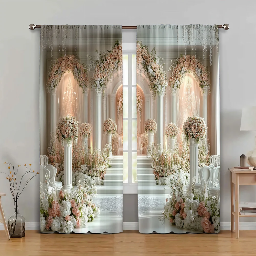 2pc, Party Curtain Elegant White Floral Arch Polyester,Without Electricity Birthday Party for aesthetic room decor
2pc, Party Curtain Elegant White Floral Arch Polyester,Without Electricity Birthday Party for aesthetic room decor