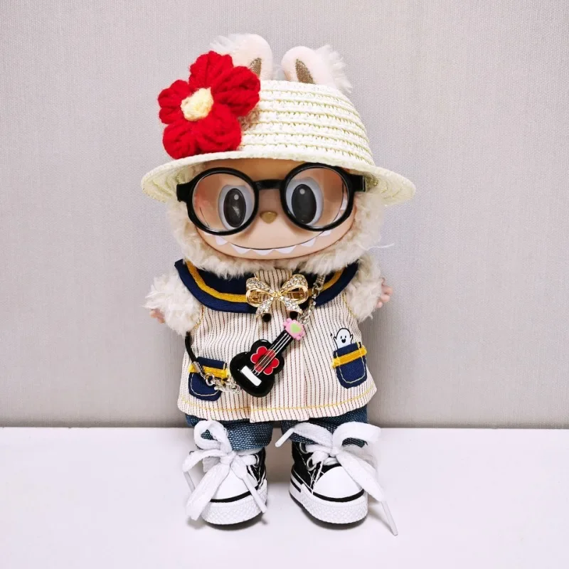 Trendy Clothing for Labubu Doll 17cm Doll Dress Straw Hat Shoe Set Fashionable Cute Doll Clothing Accessories
Trendy Clothing for Labubu Doll 17cm Doll Dress Straw Hat Shoe Set Fashionable Cute Doll Clothing Accessories