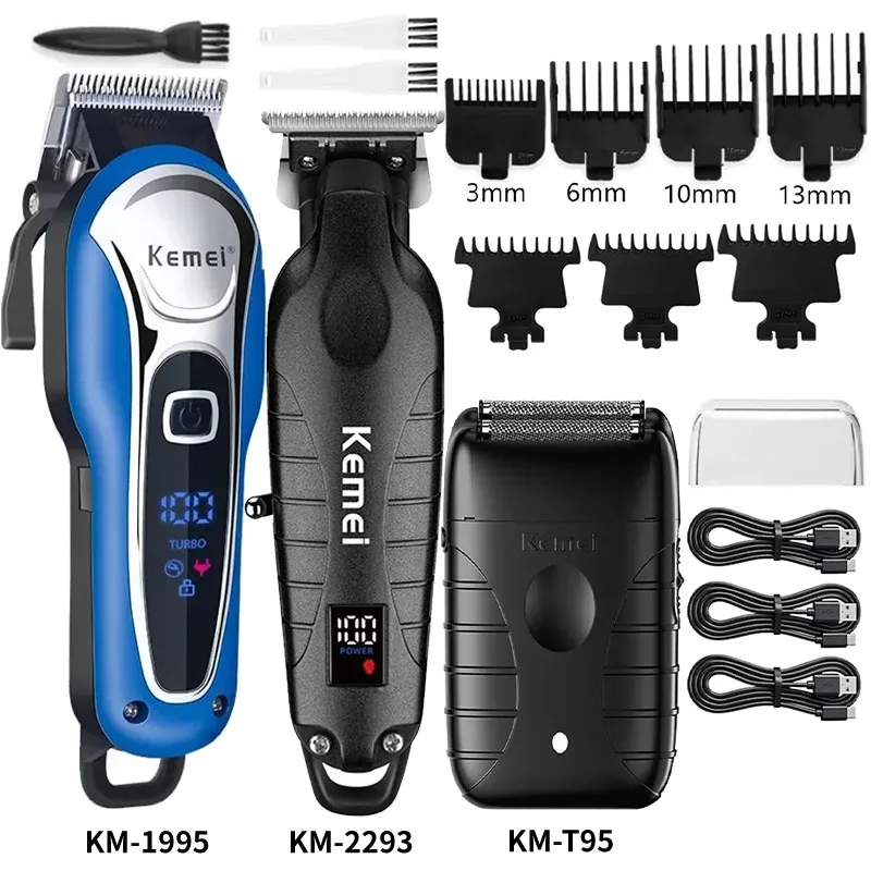 Kemei KM-1995 KM-2293 KM-T95 Professional Cutting Machine Electric Shaver Hair Trimmers with LCD Display Men's Hair Clippers
Kemei KM-1995 KM-2293 KM-T95 Professional Cutting Machine Electric Shaver Hair Trimmers with LCD Display Men's Hair Clippers