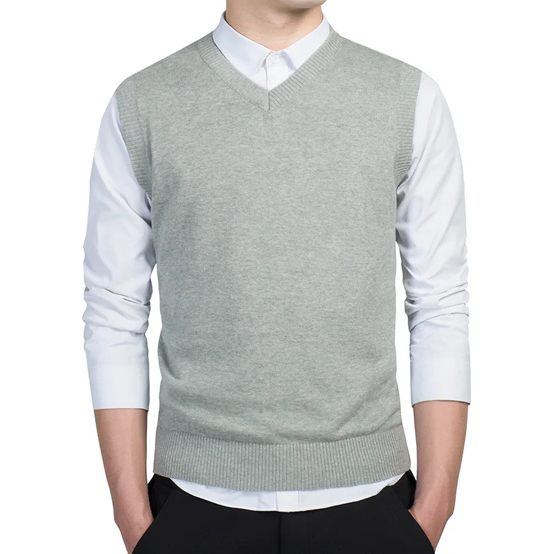 Mens Sleeveless Sweater Vest Cotton Knitwear V-neck Knitted Casual Wear Plus Size Male Button Up Waistcoat Boys Grey Sweaters
Mens Sleeveless Sweater Vest Cotton Knitwear V-neck Knitted Casual Wear Plus Size Male Button Up Waistcoat Boys Grey Sweaters