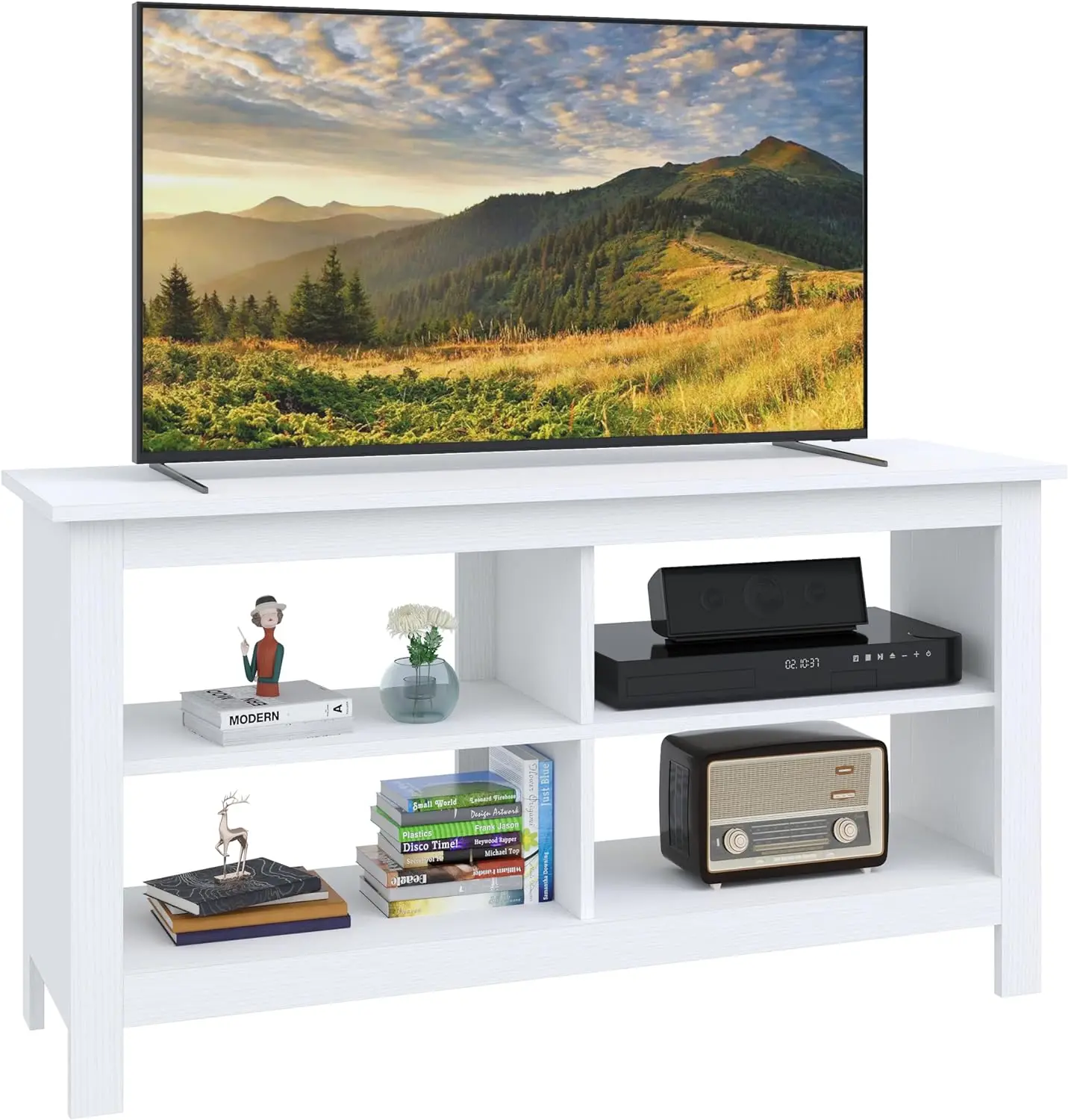 Panana TV Stand, Entertainment Center 4 Cubby Television Stands Cabinet Media Sideboard with 4 Open Shelves Farmhouse
Panana TV Stand, Entertainment Center 4 Cubby Television Stands Cabinet Media Sideboard with 4 Open Shelves Farmhouse
