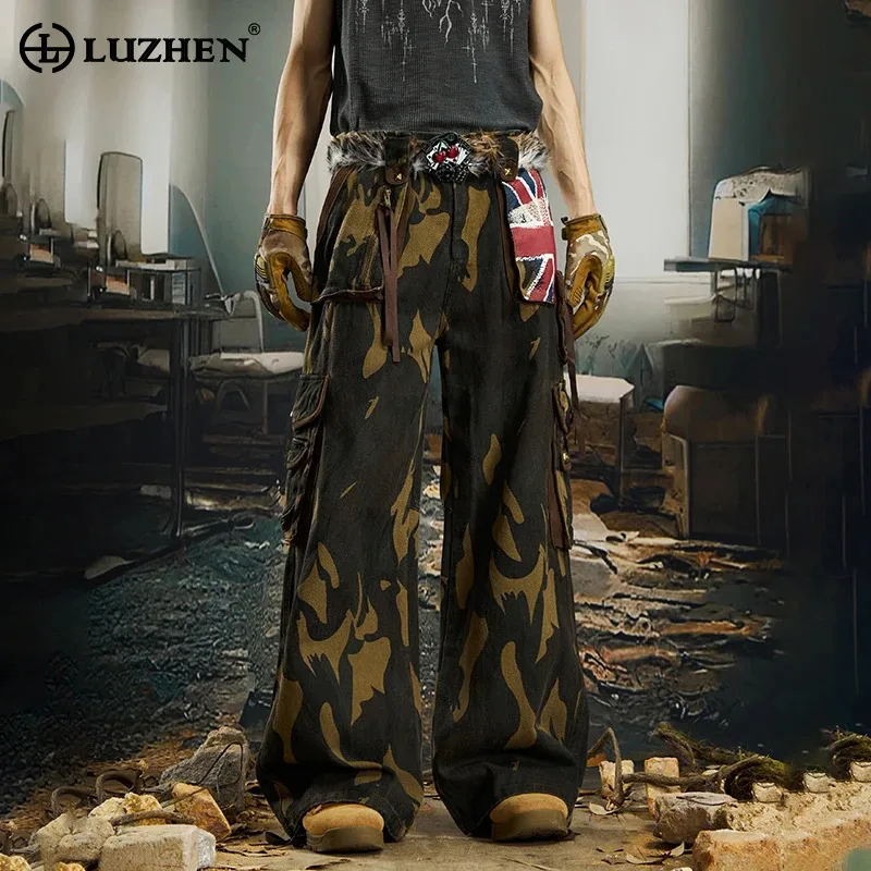 LUZHEN оригинальные прямые брюки-карго с множеством карманов и камуфляжным принтом, мужские брюки-карго, новинка 2025 года, модные свободные широкие брюки JY4980
LUZHEN оригинальные прямые брюки-карго с множеством карманов и камуфляжным принтом, мужские брюки-карго, новинка 2025 года, модные свободные широкие брюки JY4980