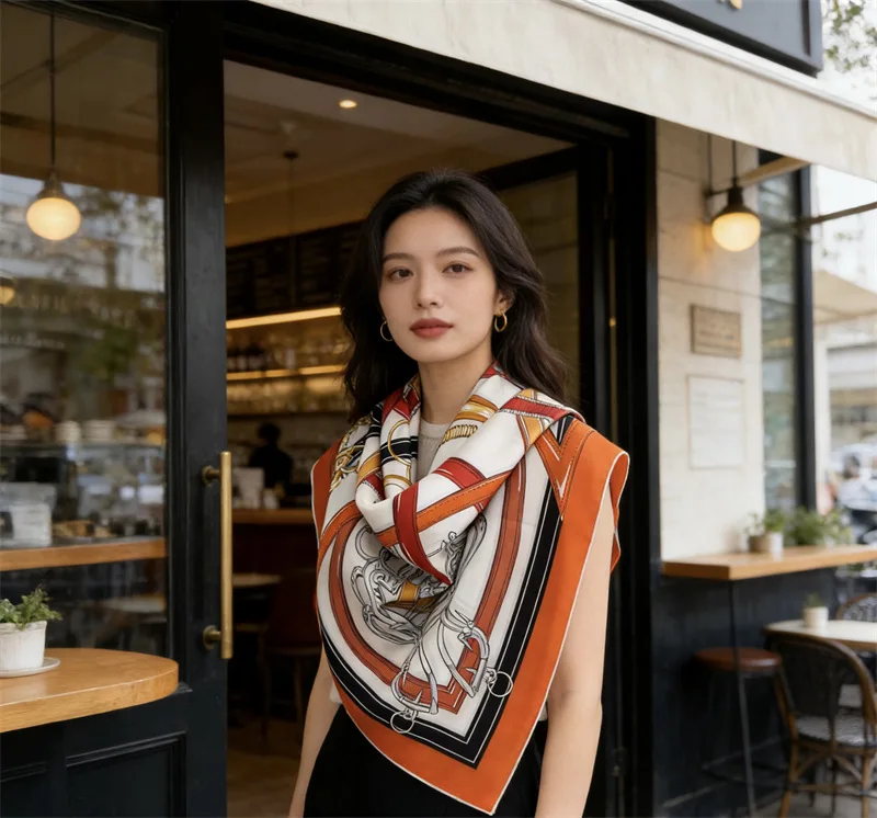 Large Silk Scarf 135CM Hand-Rolled Shawl Head Hair Bag Bandanas Shawls Summer Spring Accessories Gift
Large Silk Scarf 135CM Hand-Rolled Shawl Head Hair Bag Bandanas Shawls Summer Spring Accessories Gift