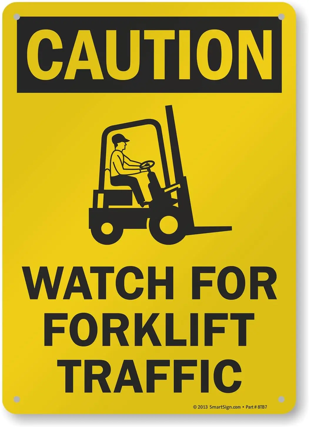 10" x 14" Aluminum Forklift Traffic Warning Sign for Workplace Safety
10" x 14" Aluminum Forklift Traffic Warning Sign for Workplace Safety