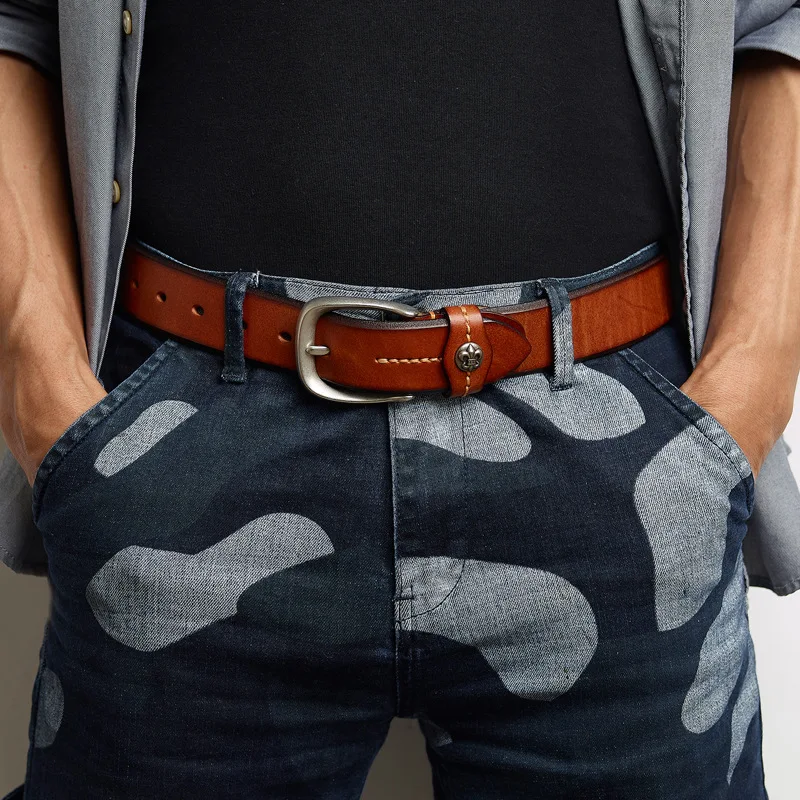 Retro men's belt stainless steel buckle genuine leather trendy versatile belt fashionable handmade knife mark design cowhid belt
Retro men's belt stainless steel buckle genuine leather trendy versatile belt fashionable handmade knife mark design cowhid belt