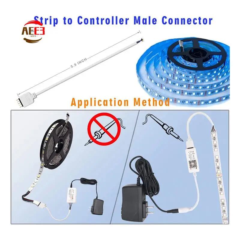 AEE3-5 Pin LED Strip Connector Kit White Plastic Fit For 12Mm RGBW LED Strip Connection Include T Shape 5 Pin LED RGBW Connector
AEE3-5 Pin LED Strip Connector Kit White Plastic Fit For 12Mm RGBW LED Strip Connection Include T Shape 5 Pin LED RGBW Connector