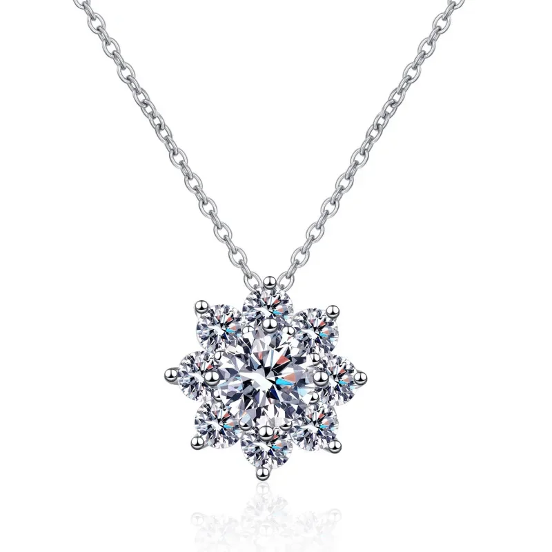 Luxury Platinum PT950 Certified 1/2ct Moissanite Pendant for Women Wedding Sparkling Sunflower Necklace White Gold to girlfriend
Luxury Platinum PT950 Certified 1/2ct Moissanite Pendant for Women Wedding Sparkling Sunflower Necklace White Gold to girlfriend