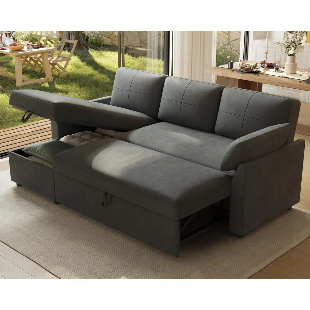 Sleeper Sofa, 2in1 Sofa Bed with Storage Chaise, Pull Out Sofa Couch for Living Room, Guest Room, Linen Grey
Sleeper Sofa, 2in1 Sofa Bed with Storage Chaise, Pull Out Sofa Couch for Living Room, Guest Room, Linen Grey