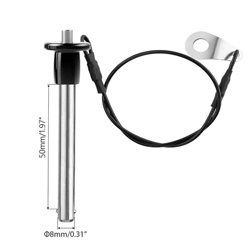 SEWS-4X Stainless Steel Quick Release Pin 8Mm Diameter Ball Locking Pin With Push Button Lanyard Cable Usable Length 50Mm
SEWS-4X Stainless Steel Quick Release Pin 8Mm Diameter Ball Locking Pin With Push Button Lanyard Cable Usable Length 50Mm
