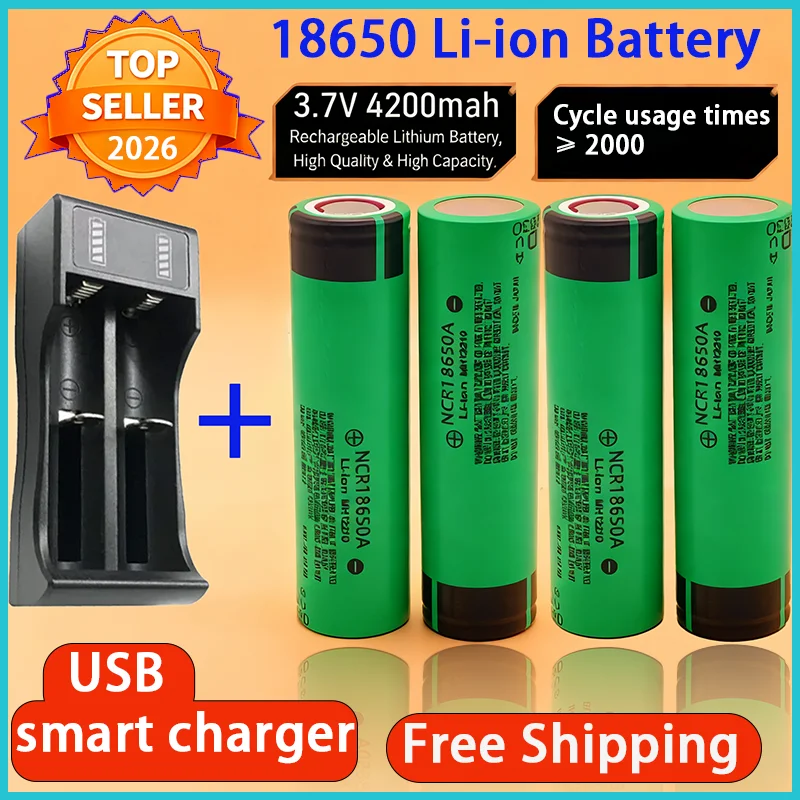 2026 New 2-60 PCS 18650 Batterie 3,7V 4200mAh Wiederaufladbare Liionsbatterie Für Led Taschenlampe Torch Batery Litio Batterie
2026 New 2-60 PCS 18650 Batterie 3,7V 4200mAh Wiederaufladbare Liionsbatterie Für Led Taschenlampe Torch Batery Litio Batterie