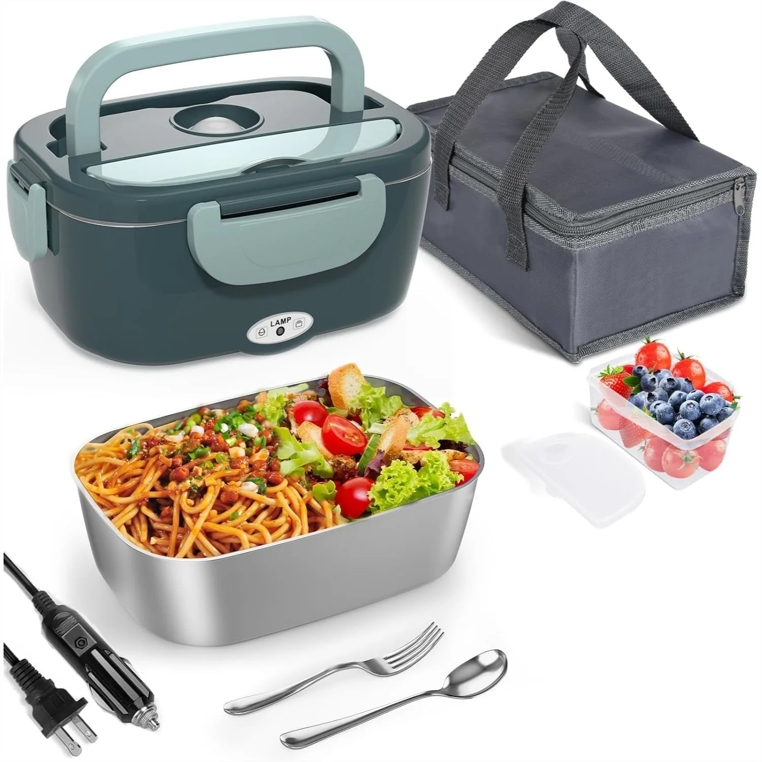 Electric Heated Lunch Box for Adults - 60W Fast Heating, 1.5L Stainless Steel Portable Food Warmer for Work Travel Car
Electric Heated Lunch Box for Adults - 60W Fast Heating, 1.5L Stainless Steel Portable Food Warmer for Work Travel Car