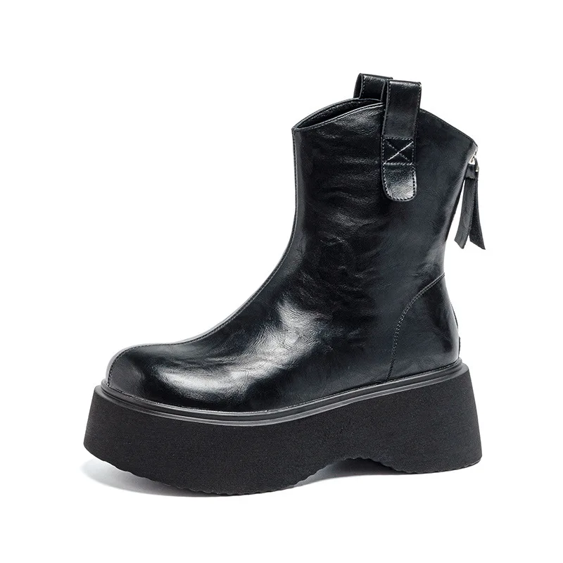 7cm Genuine Leather Women Ankle Boots Punk Motorcycle Riding Booties Shoes Fall Warm Fur Winter Boots Short Female Comfy
7cm Genuine Leather Women Ankle Boots Punk Motorcycle Riding Booties Shoes Fall Warm Fur Winter Boots Short Female Comfy