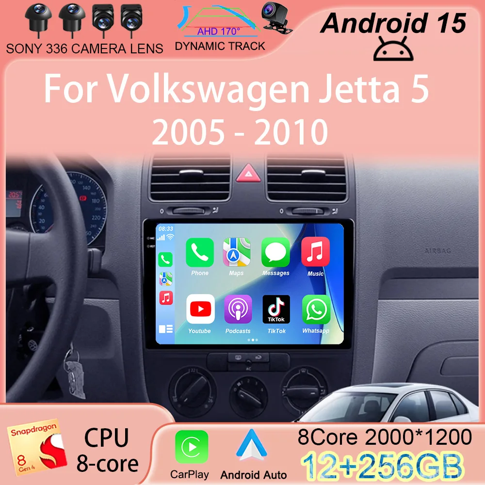 Android 15 Carplay Auto For Volkswagen Jetta 5 2005 2006 2007 2008 2009 2010 Car Radio GPS Multimedia Player 4G Head Unit Stereo
Android 15 Carplay Auto For Volkswagen Jetta 5 2005 2006 2007 2008 2009 2010 Car Radio GPS Multimedia Player 4G Head Unit Stereo