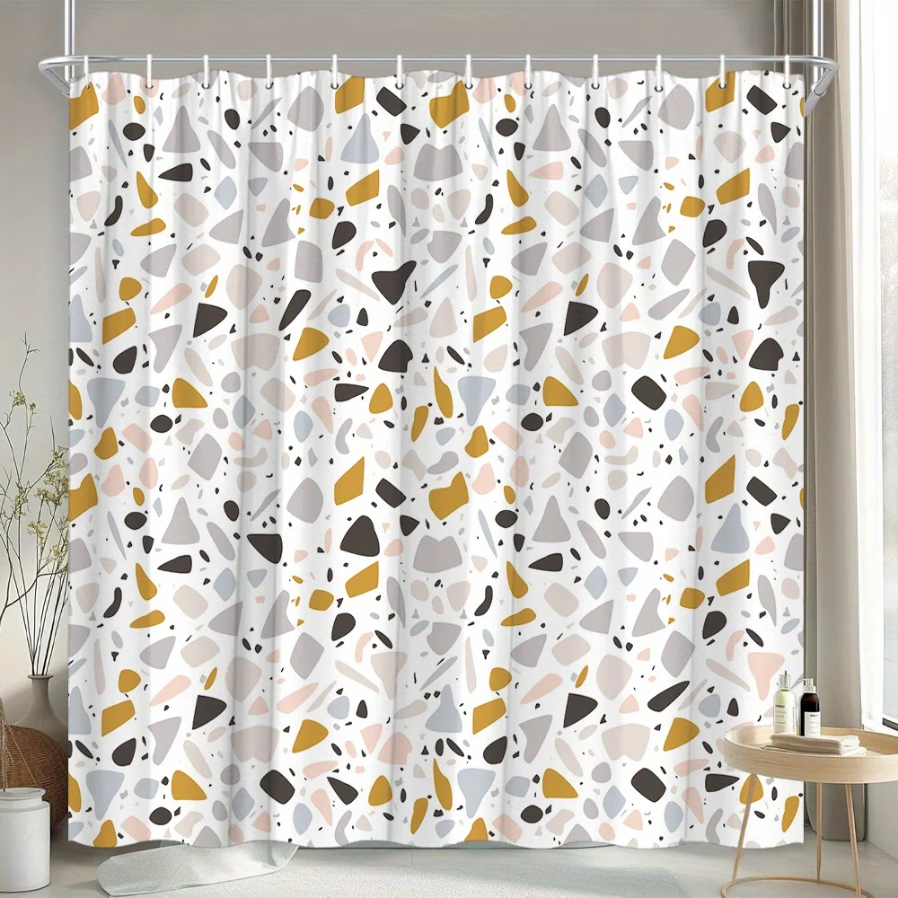 Abstract Geometric Shower Curtain – Gray Beige Black Mustard, 71×71", Polyester, Modern Minimalist Bathroom Decor
Abstract Geometric Shower Curtain – Gray Beige Black Mustard, 71×71", Polyester, Modern Minimalist Bathroom Decor
