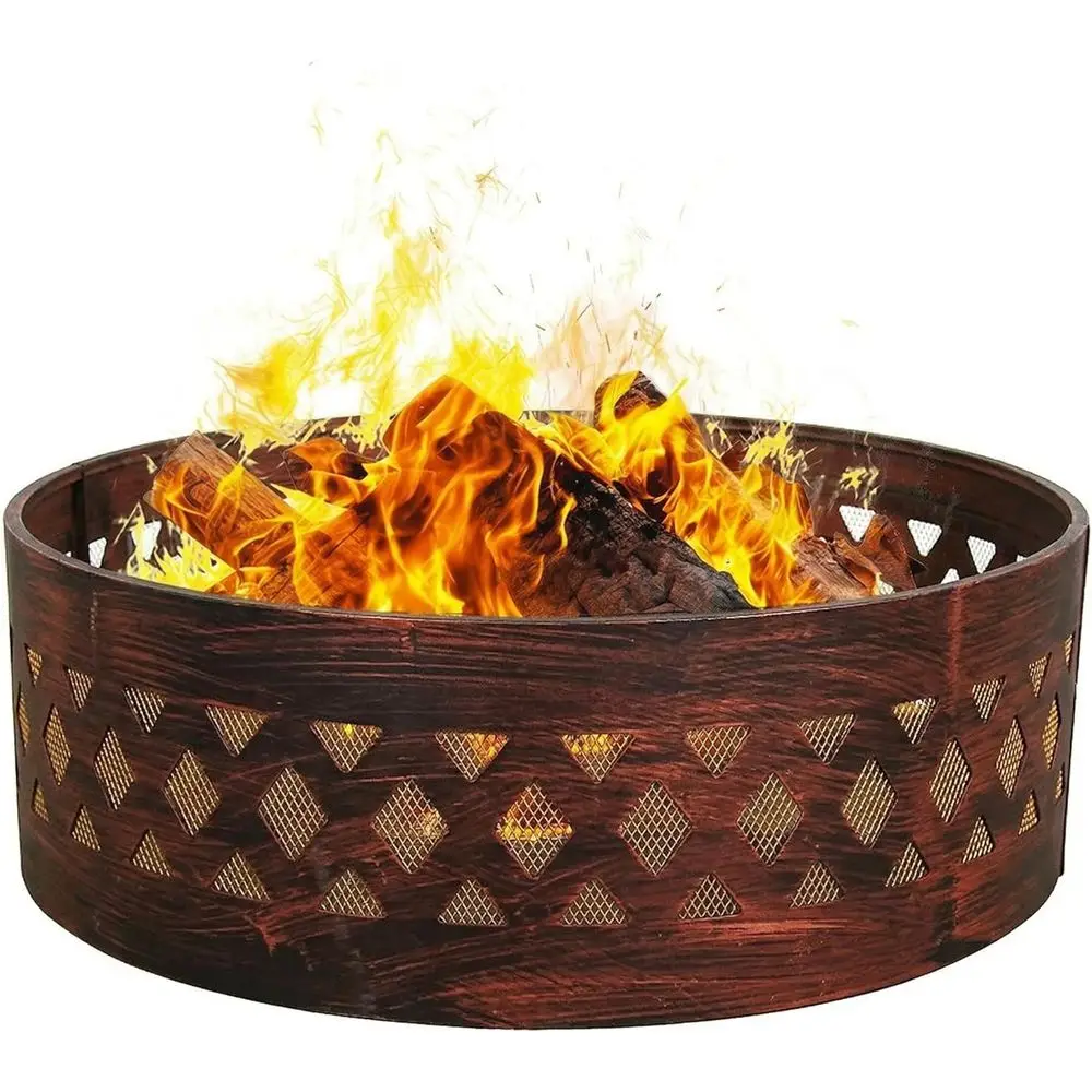 36-Inch Outdoor ire Pit Ring with Poker - Round Heavy-Duty Steel ire Ring or Camping or Backyard - weave - 12" H
36-Inch Outdoor ire Pit Ring with Poker - Round Heavy-Duty Steel ire Ring or Camping or Backyard - weave - 12" H