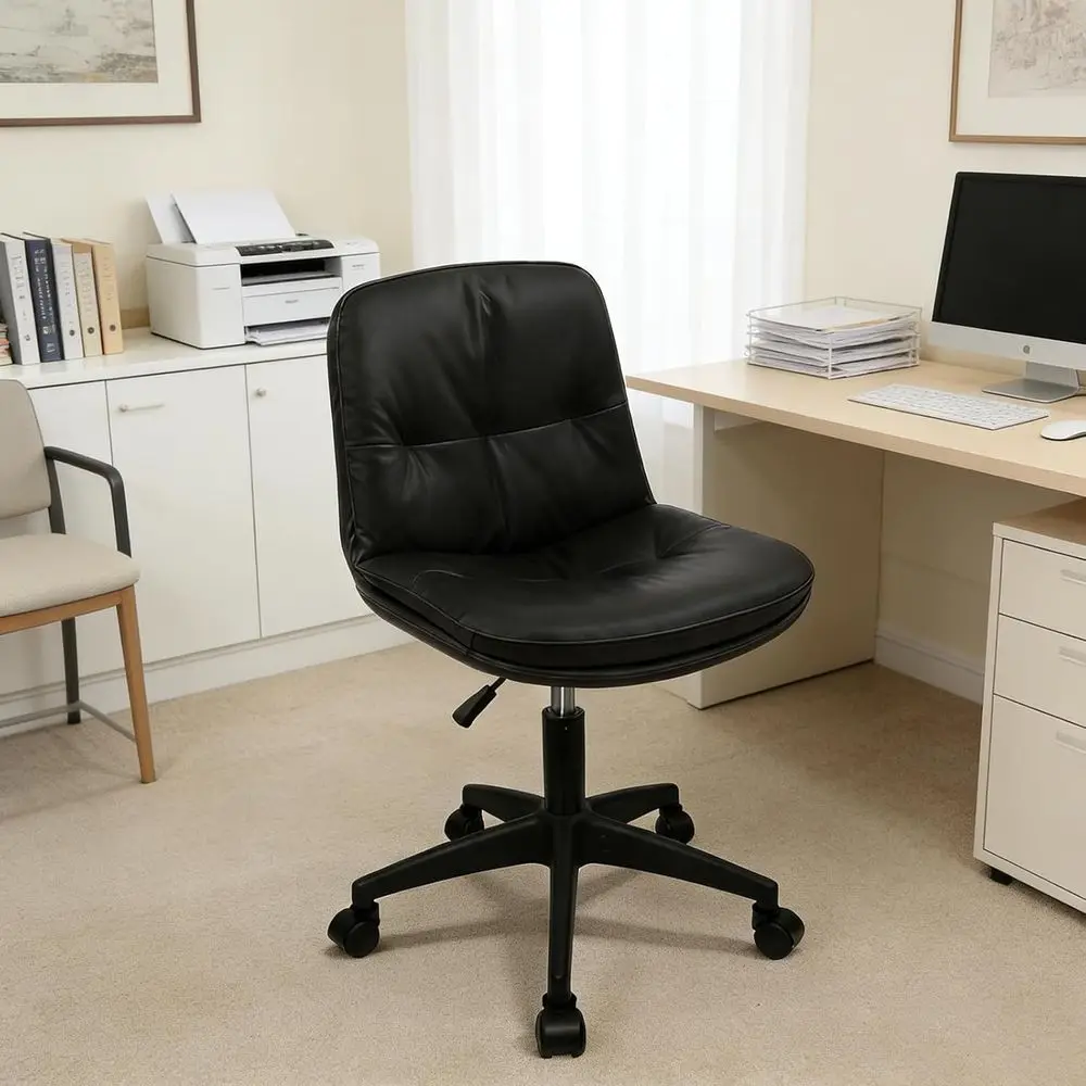 Ergonomic Padded Swivel Chair for Office & Home: Adjustable Height, Comfortable Cushion & Backrest
Ergonomic Padded Swivel Chair for Office & Home: Adjustable Height, Comfortable Cushion & Backrest