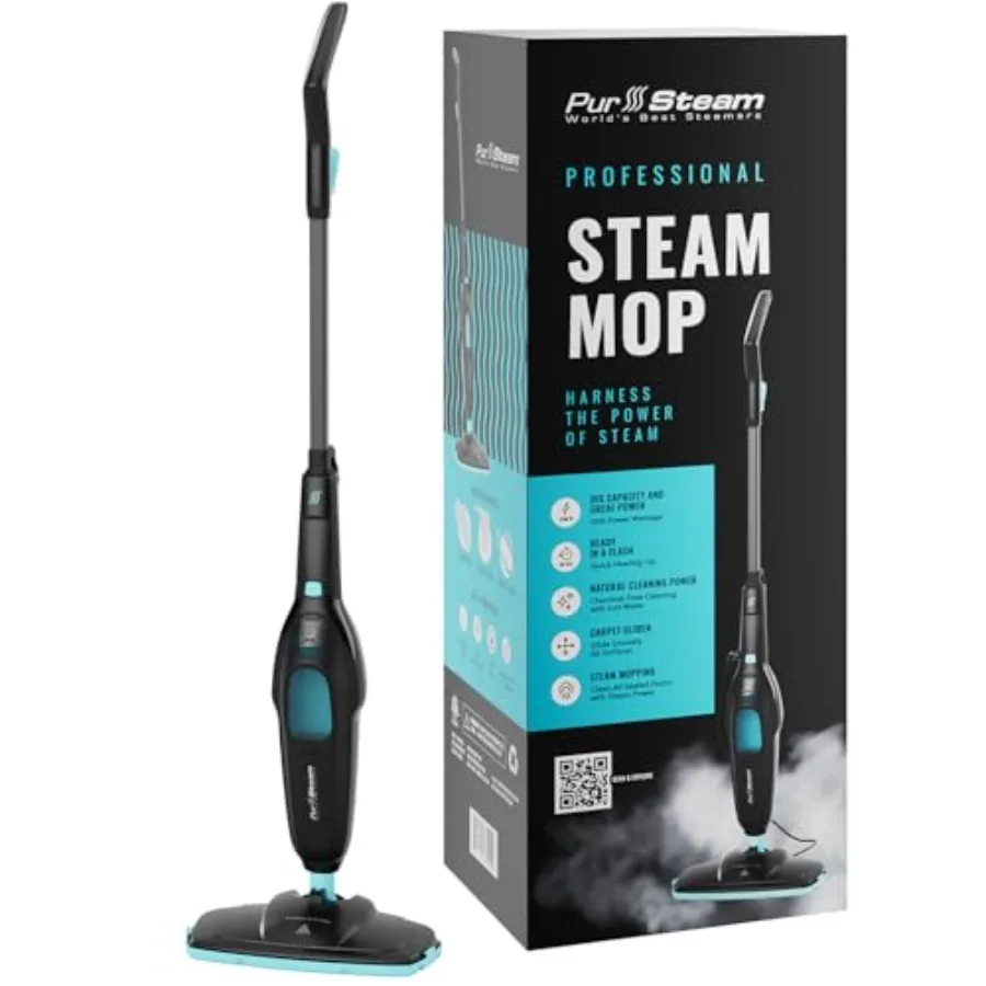 PurSteam Professional Steam Mop Floor Cleaner for Hardwood Tile Laminate and Carpet Fast Heating Lightweight and Chemical-Free
PurSteam Professional Steam Mop Floor Cleaner for Hardwood Tile Laminate and Carpet Fast Heating Lightweight and Chemical-Free