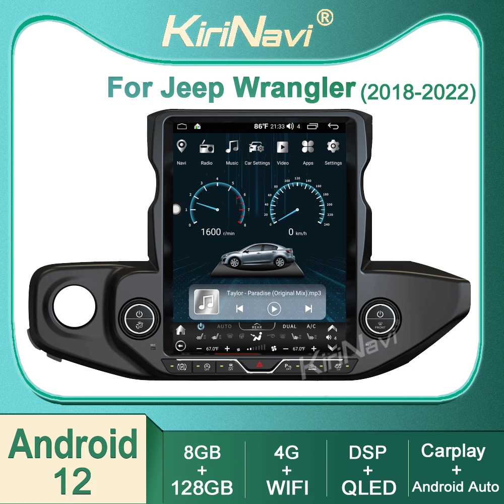 Kirinavi For Jeep Wrangler JL Gladiator 2018-2022 Android 12 Auto Navigation GPS Car Radio DVD Multimedia Video Player 4G Stereo
Kirinavi For Jeep Wrangler JL Gladiator 2018-2022 Android 12 Auto Navigation GPS Car Radio DVD Multimedia Video Player 4G Stereo