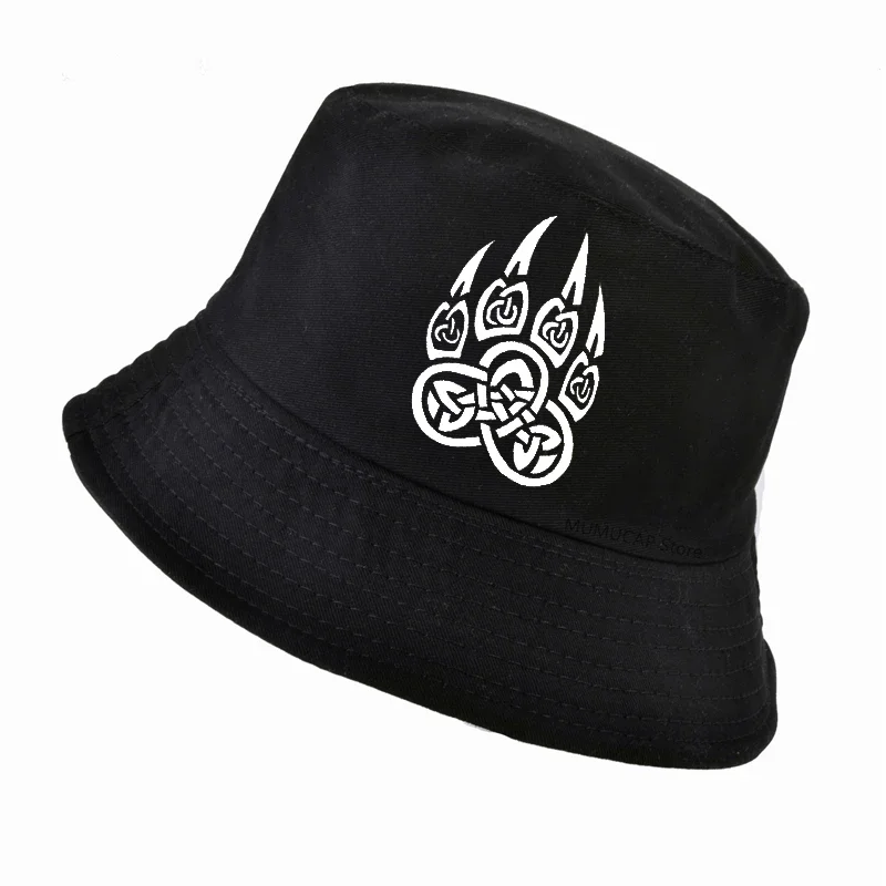 Amulet Viking hat Slavic God Symbol Warding Veles Bear Paw with lucky cap Men Women Brand Viking bucket hat fisherman hats
Amulet Viking hat Slavic God Symbol Warding Veles Bear Paw with lucky cap Men Women Brand Viking bucket hat fisherman hats