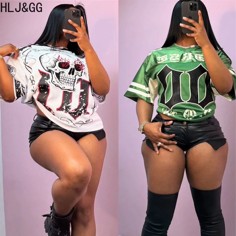 HLJ&GG Fashion Trend Letter Printing Loose Tshirts Women Round Neck Short Sleeve Sporty Tops Summer New Female Streetwear 2025
HLJ&GG Fashion Trend Letter Printing Loose Tshirts Women Round Neck Short Sleeve Sporty Tops Summer New Female Streetwear 2025