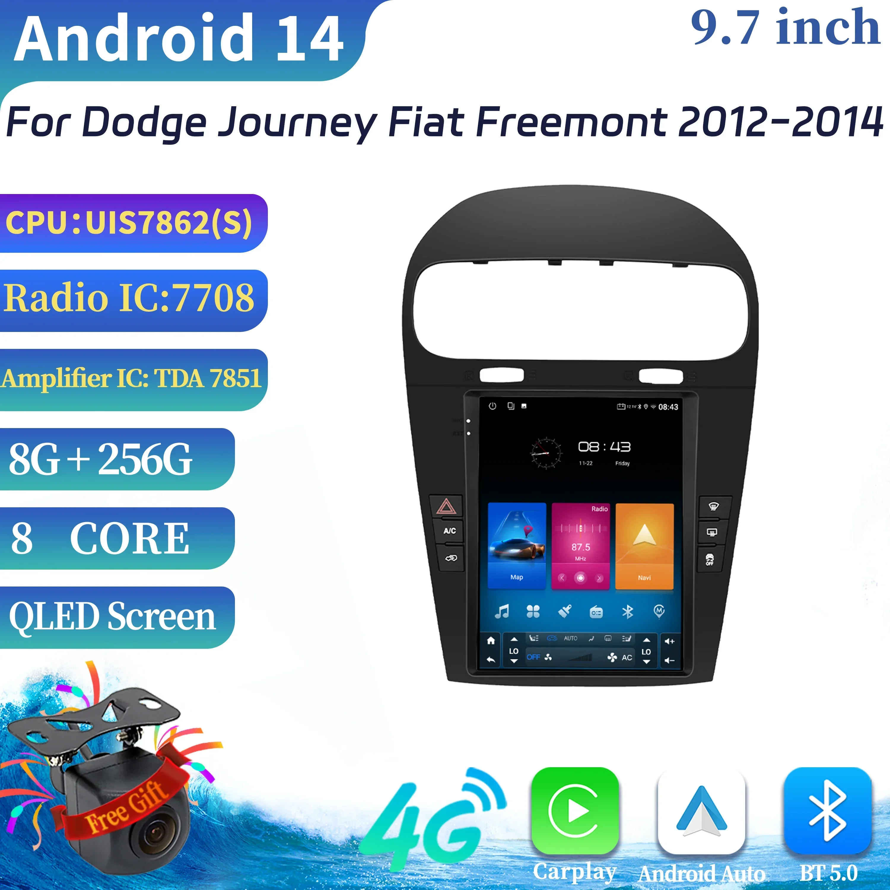 9.7" Car Radio Multimedia Carplay Video GPS For Dodge Journey Fiat Freemont 2012-2014 Android 14 Stereo Navigation Player Screen
9.7" Car Radio Multimedia Carplay Video GPS For Dodge Journey Fiat Freemont 2012-2014 Android 14 Stereo Navigation Player Screen