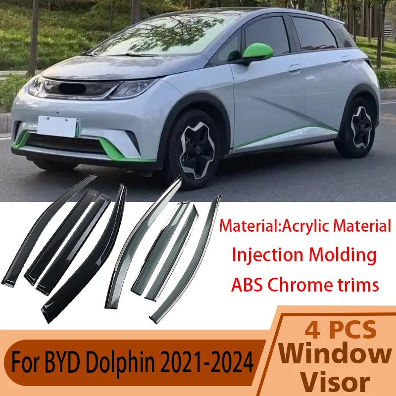 Дефлектор бокового окна автомобиля для BYD Dolphin ATTO 2 2021-2024, защита от солнца и ветра, защита от атмосферных воздействий, дефлекторы боковых окон автомобиля
Дефлектор бокового окна автомобиля для BYD Dolphin ATTO 2 2021-2024, защита от солнца и ветра, защита от атмосферных воздействий, дефлекторы боковых окон автомобиля