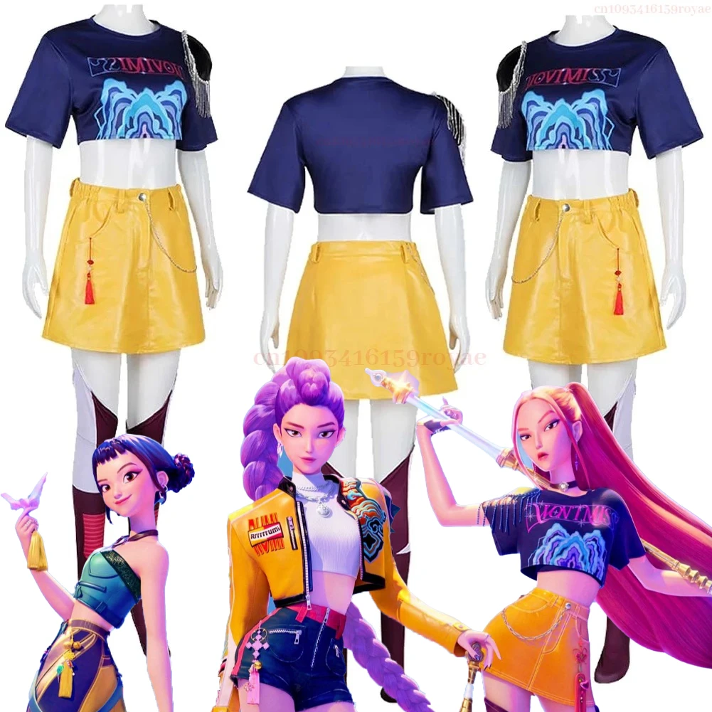 2025 Costume Cosplay Zoey Rumi Mira for Women Halloween Top Pants Full Set Outfit KPop Demon Hunters Costume
2025 Costume Cosplay Zoey Rumi Mira for Women Halloween Top Pants Full Set Outfit KPop Demon Hunters Costume